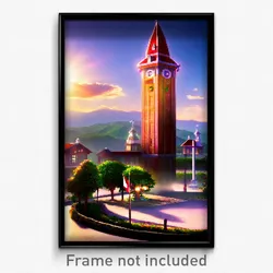 Pixel Art Poster - Terrific Province (8 Bit Psychedelic Trippy Video Game Print)