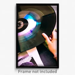 Pixel Art Poster - Hidden Vinyl Record (8 Bit Psychedelic Video Game Print)