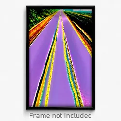 Pixel Art Poster - Enormous Road (8 Bit Psychedelic Trippy Video Game Print)