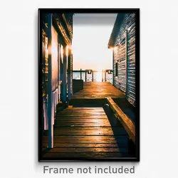 Pixel Art Poster - Unwelcoming Dock (8 Bit Psychedelic Trippy Video Game Print)