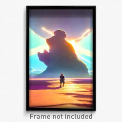 Pixel Art Poster - Gigantic State (8 Bit Psychedelic Trippy Video Game Print)