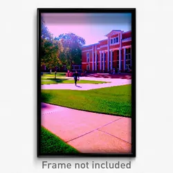 Pixel Art Poster - Unrealistic Campus (8 Bit Psychedelic Video Game Print)