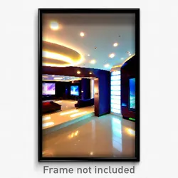 Pixel Art Poster - Dazzling Entertainment Room (8 Bit Video Game Print)