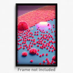 Pixel Art Poster - Rosy Heap (8 Bit Psychedelic Trippy Weird Video Game Print)