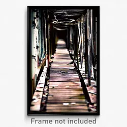 Pixel Art Poster - Tattered Walkway (8 Bit Psychedelic Trippy Video Game Print)