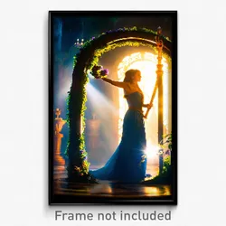 Pixel Art Poster - Enchanting Hold (8 Bit Psychedelic Trippy Video Game Print)