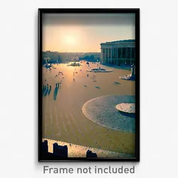 Pixel Art Poster - Extra Large Plaza (8 Bit Psychedelic Trippy Video Game Print)