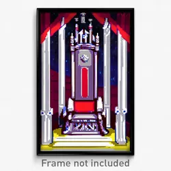 Pixel Art Poster - Standard Throne (8 Bit Psychedelic Trippy Video Game Print)