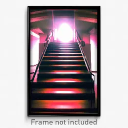 Pixel Art Poster - Stylish Stair (8 Bit Psychedelic Trippy Video Game Print)