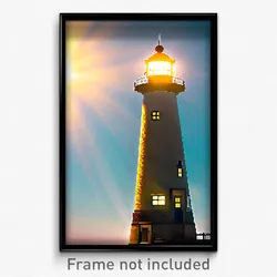 Pixel Art Poster - Crazy Lighthouse (8 Bit Psychedelic Trippy Video Game Print)