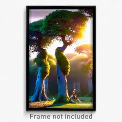 Pixel Art Poster - Admirable Copse (8 Bit Psychedelic Trippy Video Game Print)