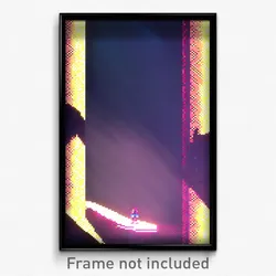 Pixel Art Poster - Superficial Chasm (8 Bit Psychedelic Trippy Video Game Print)