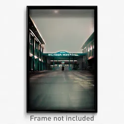 Pixel Art Poster - Meager Hospital (8 Bit Psychedelic Trippy Video Game Print)