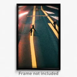 Pixel Art Poster - Striking Intersection (8 Bit Psychedelic Video Game Print)