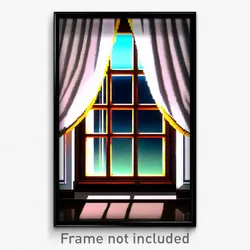 Pixel Art Poster - Tremendous Window (8 Bit Psychedelic Trippy Video Game Print)
