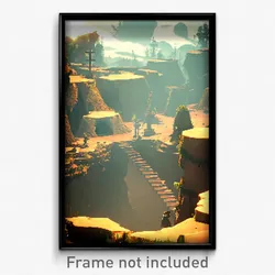 Pixel Art Poster - Quaint Badland (8 Bit Psychedelic Trippy Video Game Print)