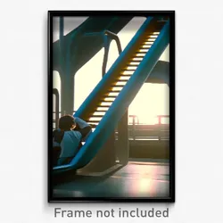 Pixel Art Poster - Advanced Slide (8 Bit Psychedelic Trippy Video Game Print)