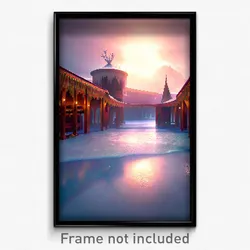 Pixel Art Poster - Frozen Barony (8 Bit Psychedelic Trippy Video Game Print)