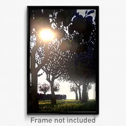 Pixel Art Poster - Dark Orchard (8 Bit Psychedelic Trippy Video Game Print)