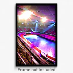 Pixel Art Poster - Glossy Arena (8 Bit Psychedelic Trippy Video Game Print)