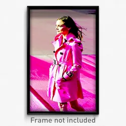 Pixel Art Poster - Pink Trench (8 Bit Psychedelic Trippy Weird Video Game Print)