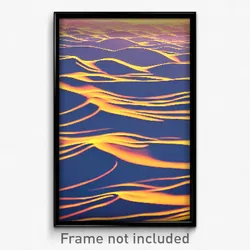 Pixel Art Poster - Wavy Plains (8 Bit Psychedelic Trippy Weird Video Game Print)