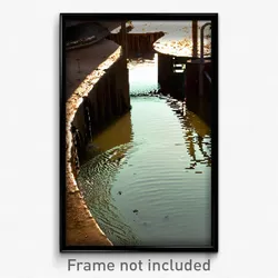 Pixel Art Poster - Vacant Watering Hole (8 Bit Psychedelic Video Game Print)