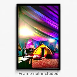 Pixel Art Poster - Plush Tent (8 Bit Psychedelic Trippy Weird Video Game Print)