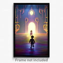 Pixel Art Poster - Little Labyrinth (8 Bit Psychedelic Trippy Video Game Print)