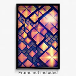 Pixel Art Poster - Exotic Tile (8 Bit Psychedelic Trippy Weird Video Game Print)