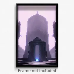 Pixel Art Poster - Warlike Cistern (8 Bit Psychedelic Trippy Video Game Print)