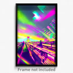 Pixel Art Poster - Glitch Art Music Festival (8 Bit Video Game Print)