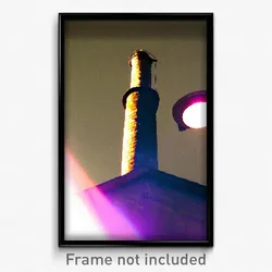 Pixel Art Poster - Circular Chimney (8 Bit Psychedelic Trippy Video Game Print)