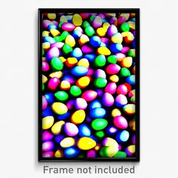 Pixel Art Poster - Dizzying Easter Eggs (8 Bit Psychedelic Video Game Print)