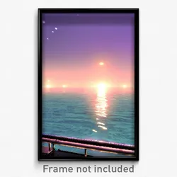 Pixel Art Poster - Metallic Shore (8 Bit Psychedelic Trippy Video Game Print)