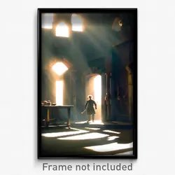 Pixel Art Poster - Shadowy Smithy (8 Bit Psychedelic Trippy Video Game Print)