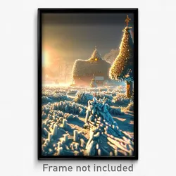 Pixel Art Poster - Frosty Muster (8 Bit Psychedelic Trippy Video Game Print)