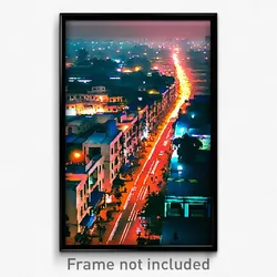 Pixel Art Poster - Normal Indian City (8 Bit Psychedelic Video Game Print)