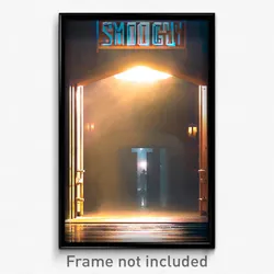 Pixel Art Poster - Smoggy Entrance (8 Bit Psychedelic Trippy Video Game Print)