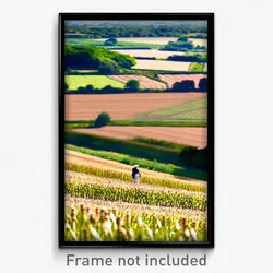 Pixel Art Poster - Cultured Fields (8 Bit Psychedelic Trippy Video Game Print)