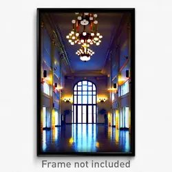 Pixel Art Poster - Interesting Hall (8 Bit Psychedelic Trippy Video Game Print)