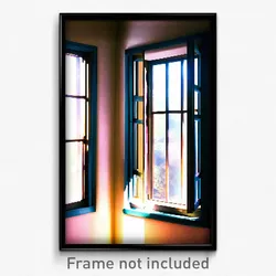 Pixel Art Poster - Blissful Window (8 Bit Psychedelic Trippy Video Game Print)
