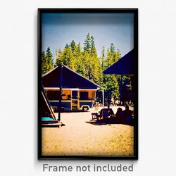 Pixel Art Poster - Tremendous Camp (8 Bit Psychedelic Trippy Video Game Print)