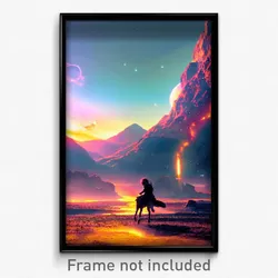 Pixel Art Poster - Tremendous Dreamscape (8 Bit Psychedelic Video Game Print)