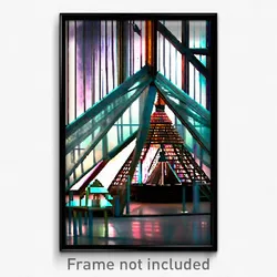 Pixel Art Poster - Glass Tepee (8 Bit Psychedelic Trippy Weird Video Game Print)