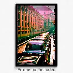 Pixel Art Poster - Rubbery Budapest (8 Bit Psychedelic Trippy Video Game Print)