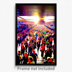 Pixel Art Poster - Crowded Cruise (8 Bit Psychedelic Trippy Video Game Print)