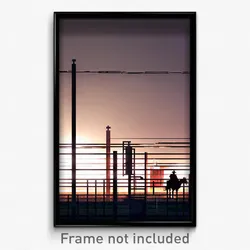 Pixel Art Poster - Wire Frame Ranch (8 Bit Psychedelic Trippy Video Game Print)
