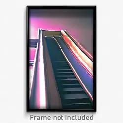 Pixel Art Poster - Deserted Slide (8 Bit Psychedelic Trippy Video Game Print)
