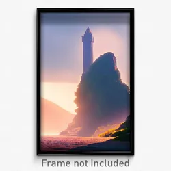 Pixel Art Poster - Thick Landmark (8 Bit Psychedelic Trippy Video Game Print)
